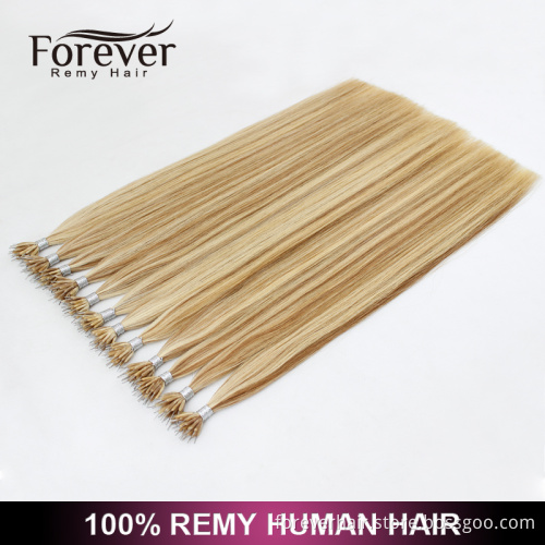 2016 Forever new trendy professional christmas hair extension wholesale premium 100 human remy piano nano ring hair extensions